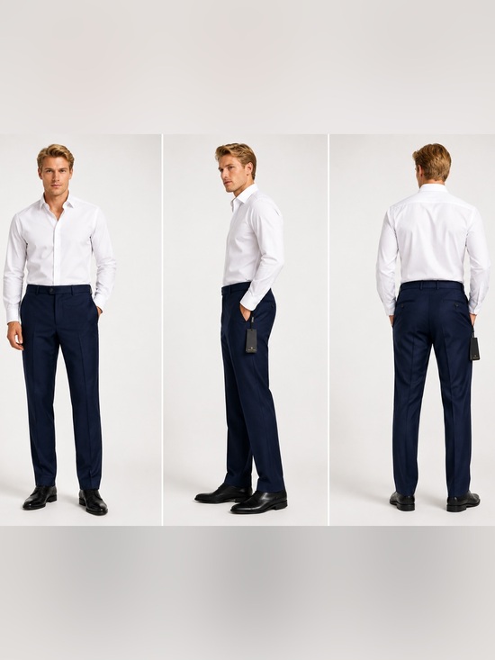 Massimo Dutti Other - Massimo Dutti Men’s Navy Super 120’s Wool Dress Pants Size 31 NWT